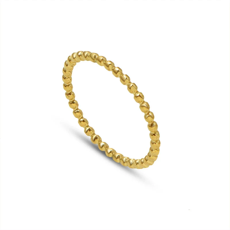 Wholesale Niche Geometric Electroplated Titanium Steel Finger Ring For Women And Unisex - Image 4