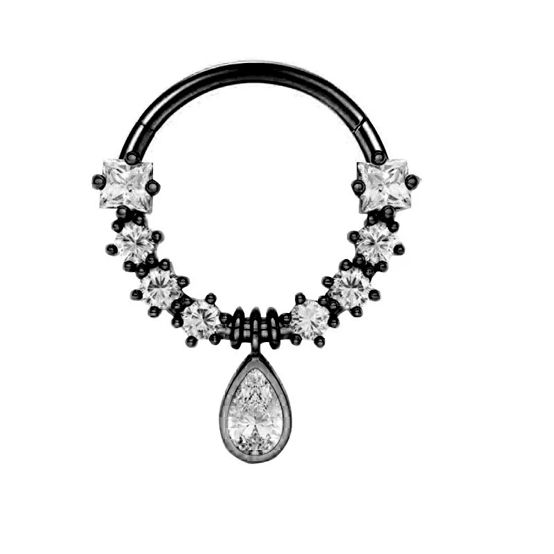 Wholesale Nose Jewelry Stainless Steel Zircon Crown Star Pattern Electroplated - Image 8
