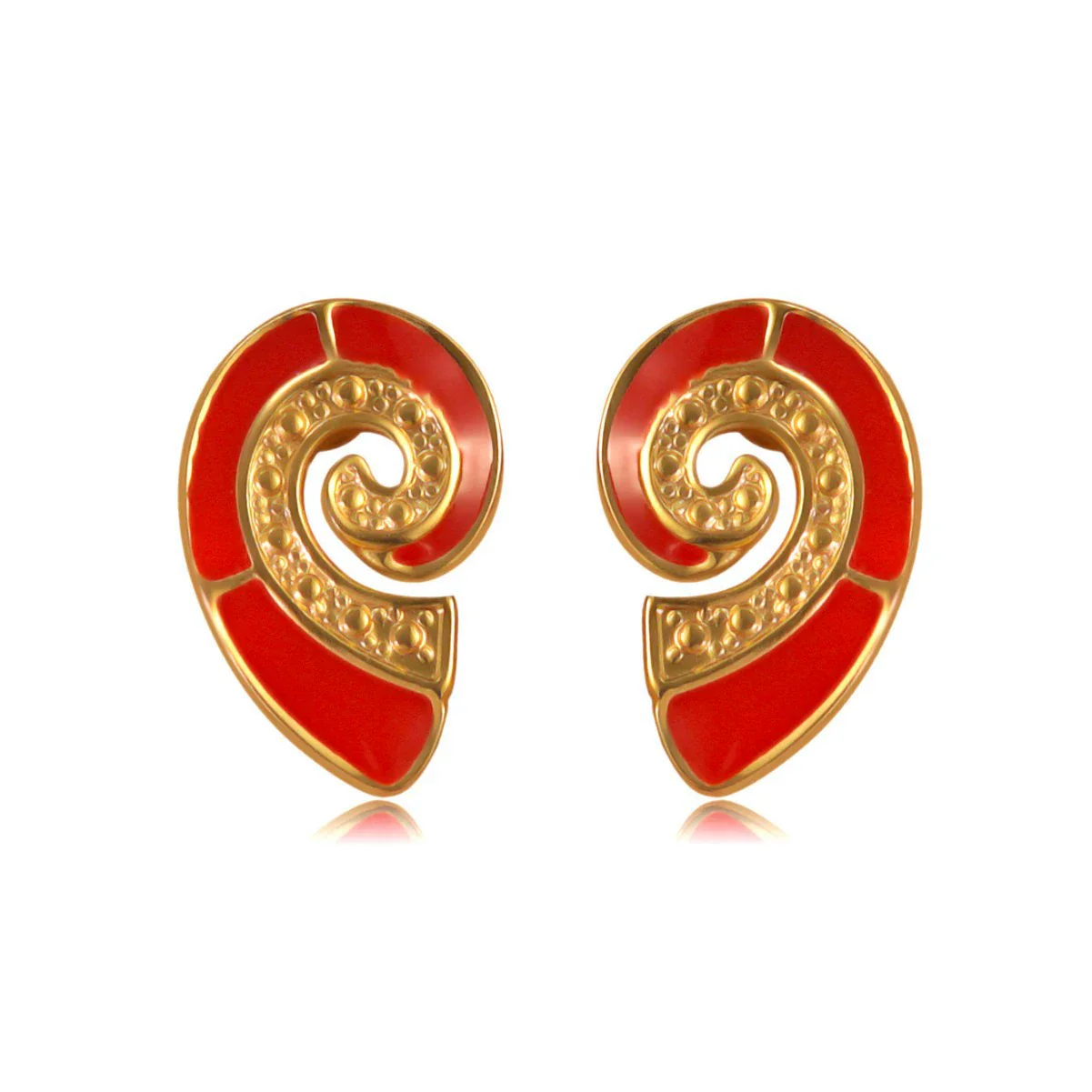 Wholesale Oil Dripping Conch Earrings For Women In Creamy Sweet Girl Style With Animal Zodiac Pattern Made Of 304 Stainless Steel - Image 5