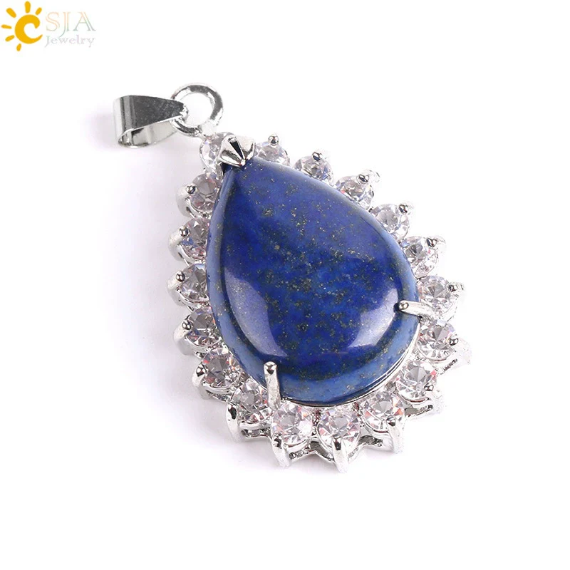 Wholesale Pendant Natural Stone Alloy Claw Inlaid Water Drop Pear Shaped Electroplated High Profile Luxury Unisex - Image 11