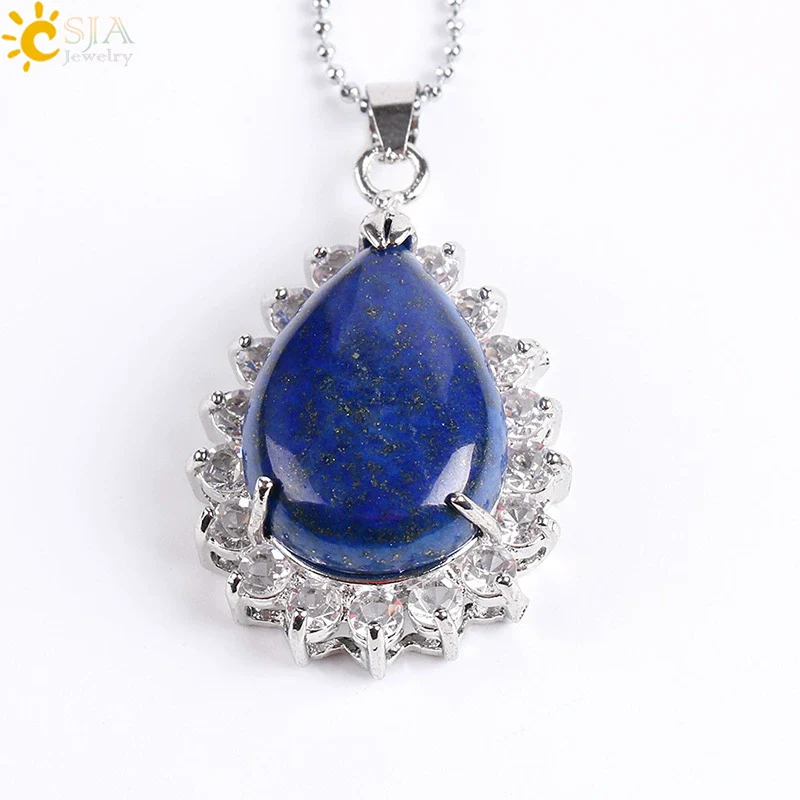 Wholesale Pendant Natural Stone Alloy Claw Inlaid Water Drop Pear Shaped Electroplated High Profile Luxury Unisex - Image 18