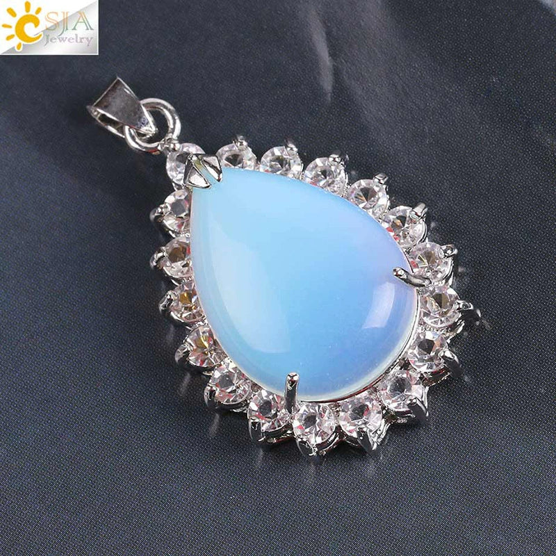 Wholesale Pendant Natural Stone Alloy Claw Inlaid Water Drop Pear Shaped Electroplated High Profile Luxury Unisex - Image 6