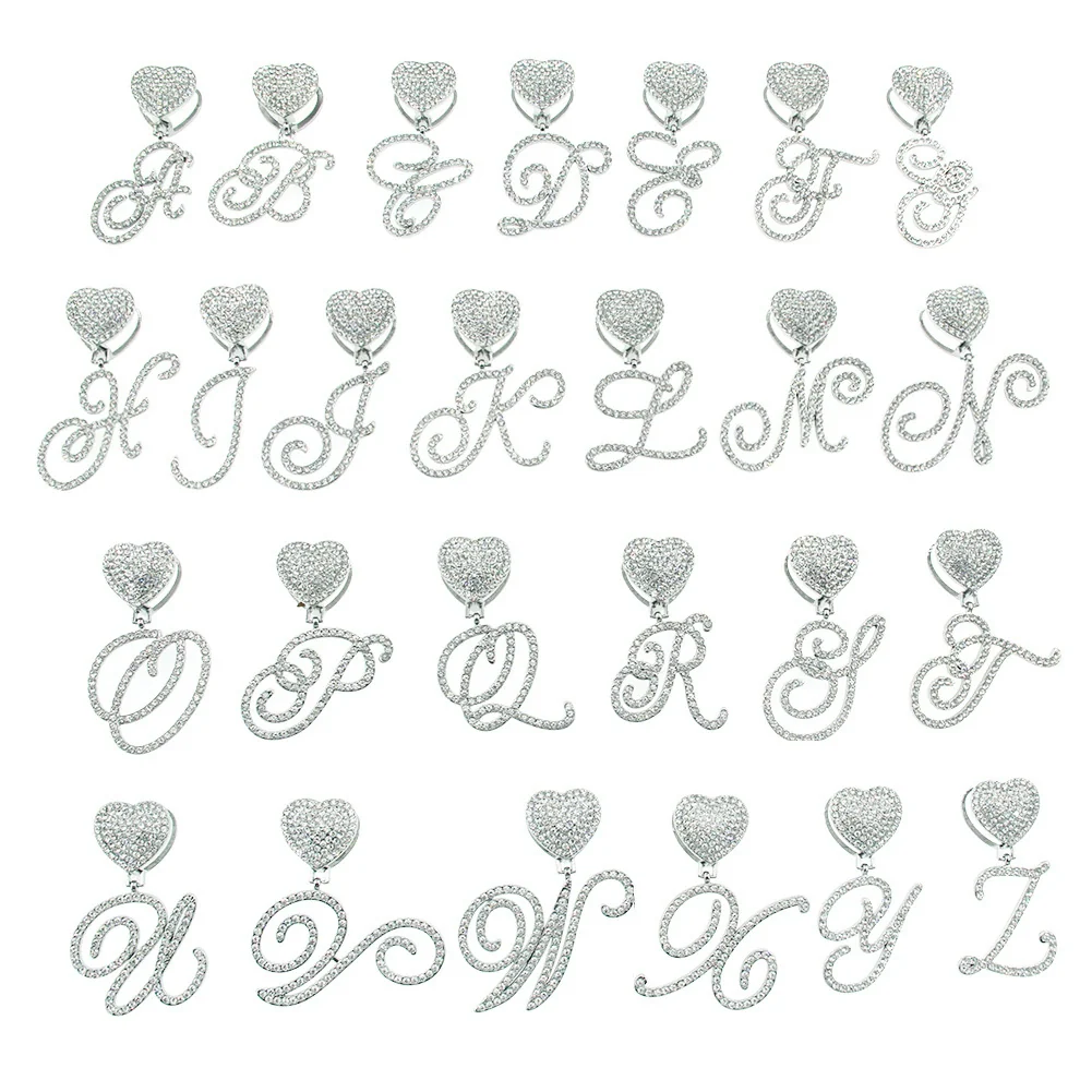 Wholesale Pendant Necklace Alloy Hiphop Style With Letter Pattern And Diamond Decoration Cuban Chain Accessories