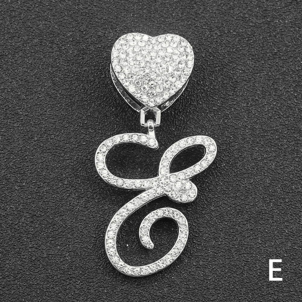 Wholesale Pendant Necklace Alloy Hiphop Style With Letter Pattern And Diamond Decoration Cuban Chain Accessories - Image 10