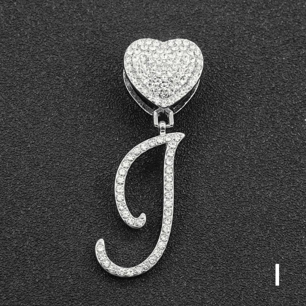 Wholesale Pendant Necklace Alloy Hiphop Style With Letter Pattern And Diamond Decoration Cuban Chain Accessories - Image 14