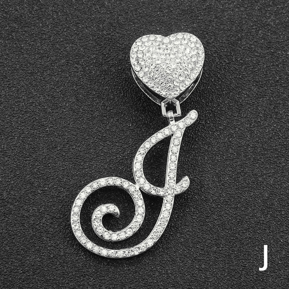 Wholesale Pendant Necklace Alloy Hiphop Style With Letter Pattern And Diamond Decoration Cuban Chain Accessories - Image 15