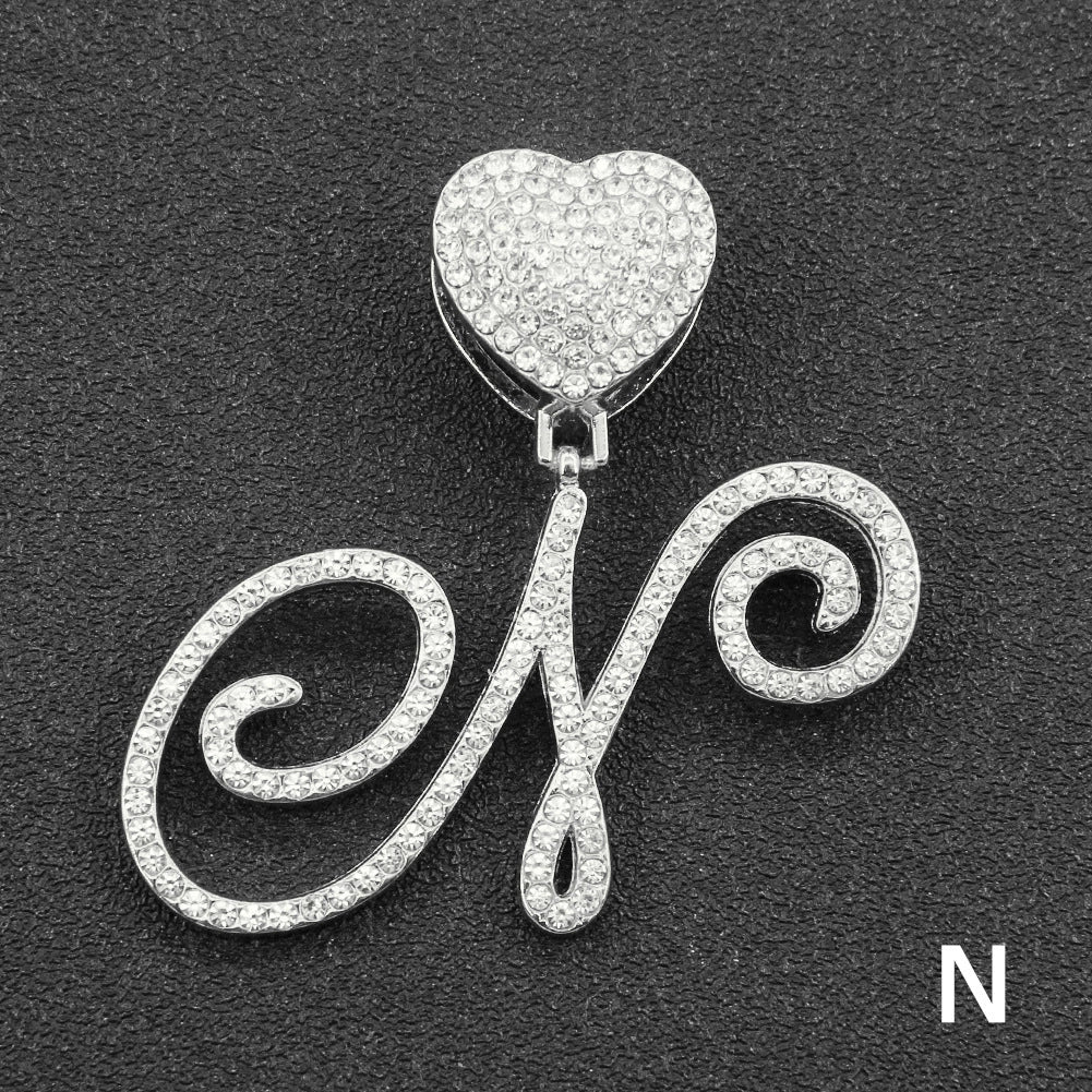 Wholesale Pendant Necklace Alloy Hiphop Style With Letter Pattern And Diamond Decoration Cuban Chain Accessories - Image 19