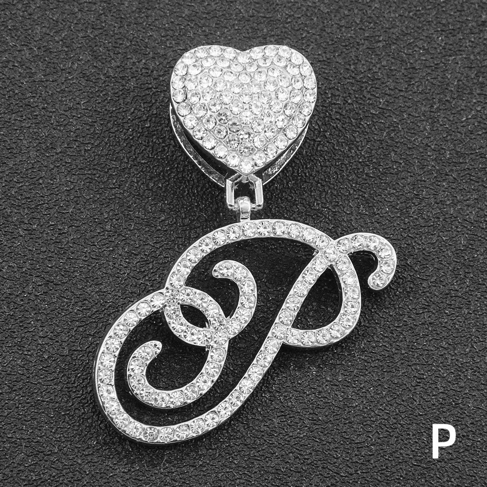 Wholesale Pendant Necklace Alloy Hiphop Style With Letter Pattern And Diamond Decoration Cuban Chain Accessories - Image 21