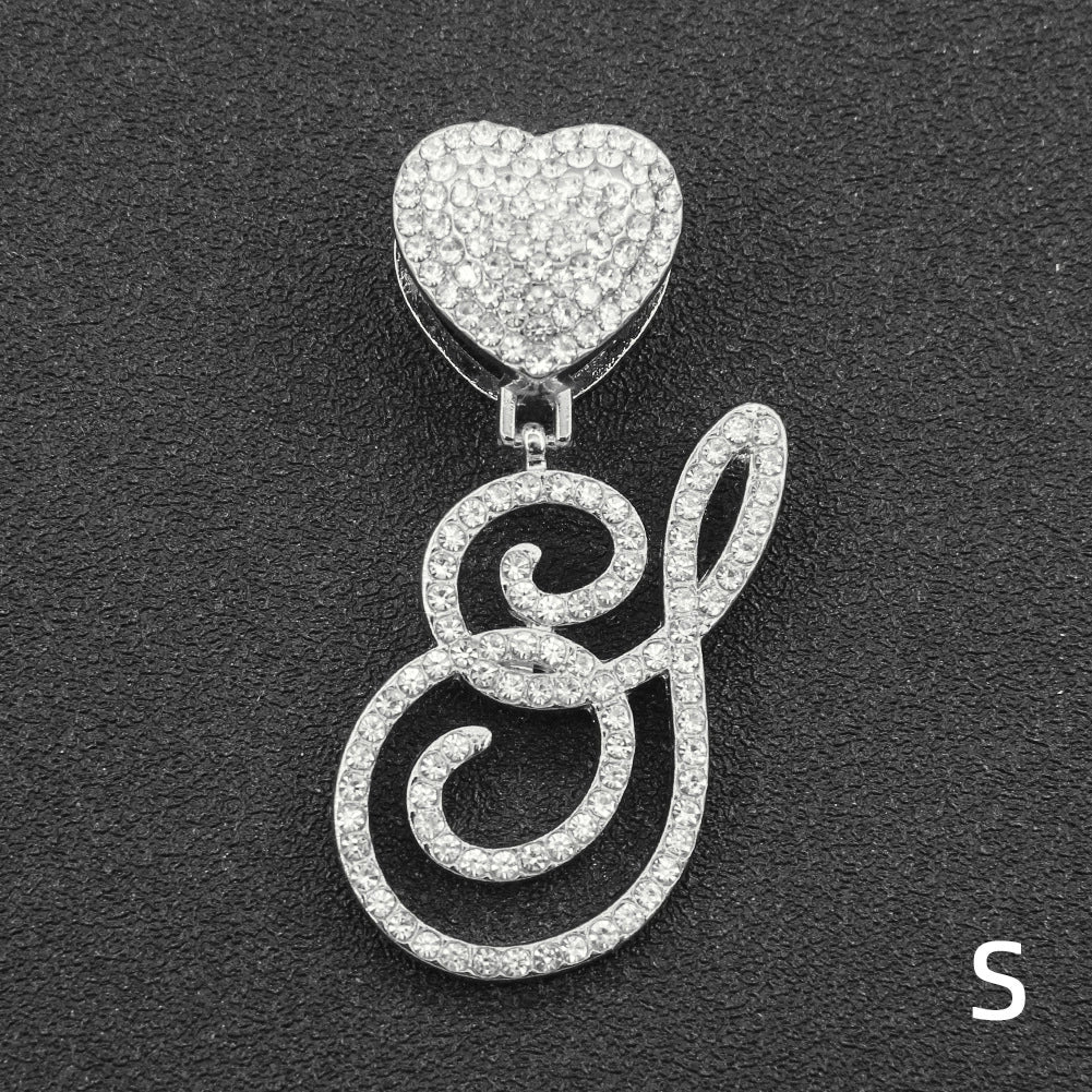 Wholesale Pendant Necklace Alloy Hiphop Style With Letter Pattern And Diamond Decoration Cuban Chain Accessories - Image 24