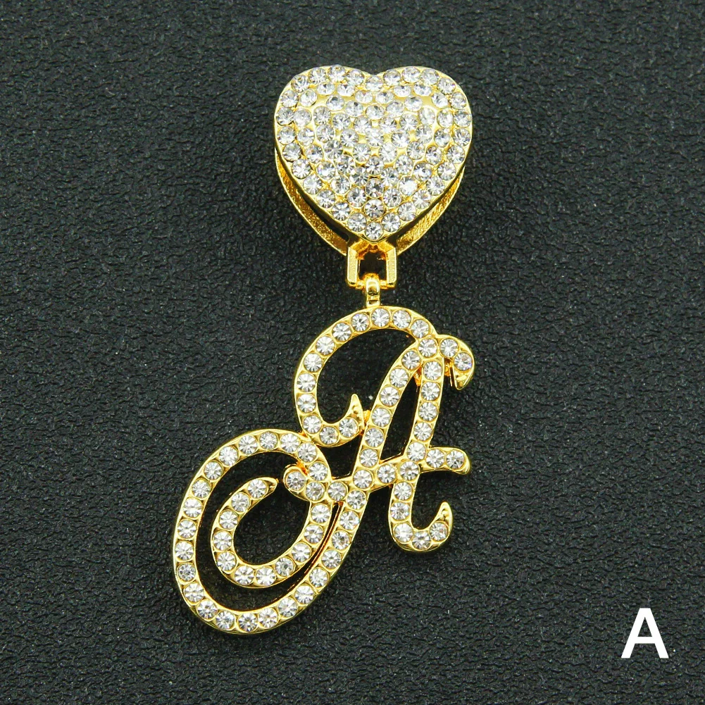Wholesale Pendant Necklace Alloy Hiphop Style With Letter Pattern And Diamond Decoration Cuban Chain Accessories - Image 32