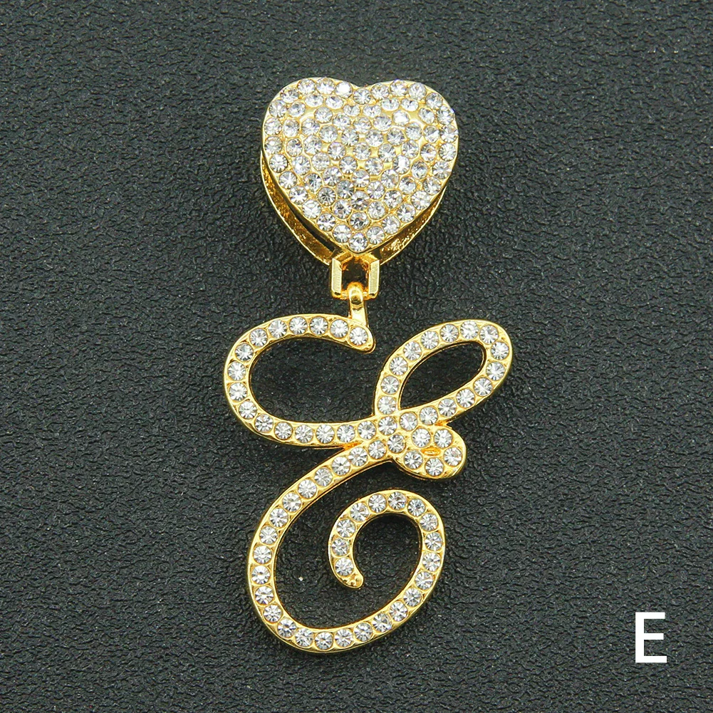 Wholesale Pendant Necklace Alloy Hiphop Style With Letter Pattern And Diamond Decoration Cuban Chain Accessories - Image 36