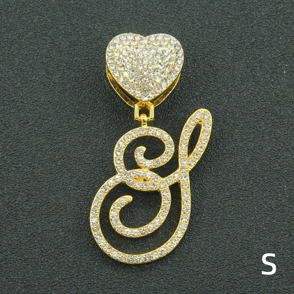 Wholesale Pendant Necklace Alloy Hiphop Style With Letter Pattern And Diamond Decoration Cuban Chain Accessories - Image 50