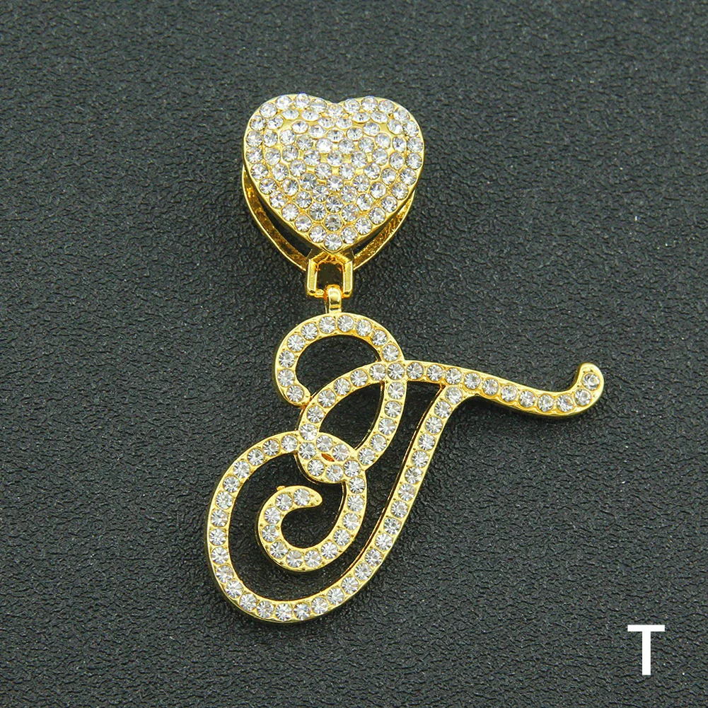 Wholesale Pendant Necklace Alloy Hiphop Style With Letter Pattern And Diamond Decoration Cuban Chain Accessories - Image 51