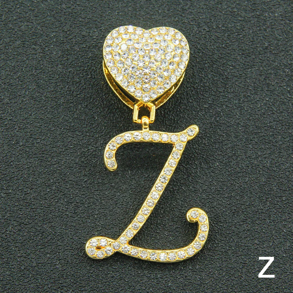 Wholesale Pendant Necklace Alloy Hiphop Style With Letter Pattern And Diamond Decoration Cuban Chain Accessories - Image 57