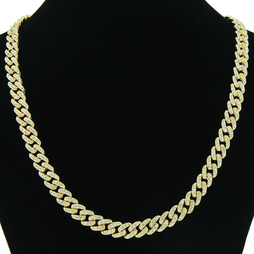 Wholesale Pendant Necklace Alloy Hiphop Style With Letter Pattern And Diamond Decoration Cuban Chain Accessories - Image 62