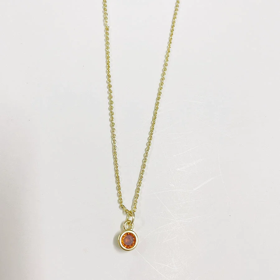 Wholesale Pendant Necklace Copper Electroplated Geometric Mixed Gem Inlay For Women - Image 12