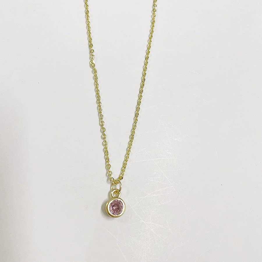 Wholesale Pendant Necklace Copper Electroplated Geometric Mixed Gem Inlay For Women - Image 15