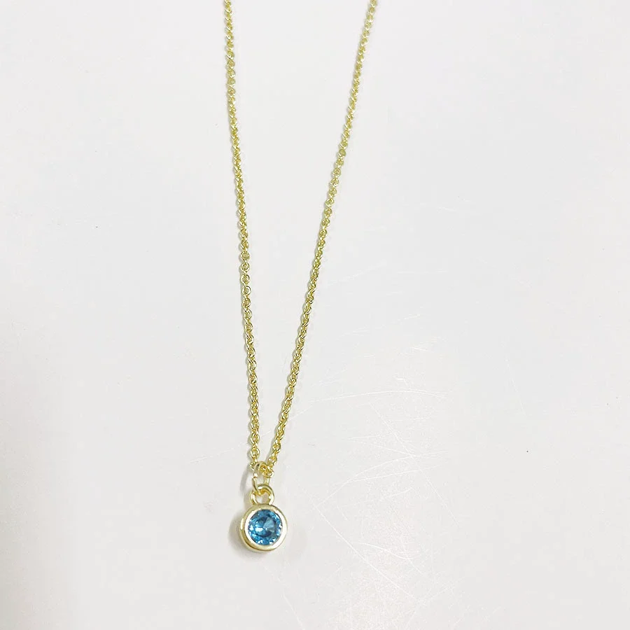 Wholesale Pendant Necklace Copper Electroplated Geometric Mixed Gem Inlay For Women - Image 17