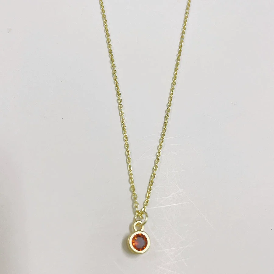 Wholesale Pendant Necklace Copper Electroplated Geometric Mixed Gem Inlay For Women - Image 6