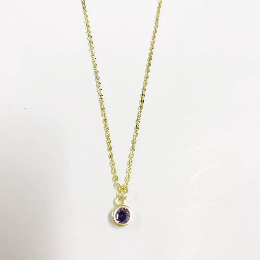 Wholesale Pendant Necklace Copper Electroplated Geometric Mixed Gem Inlay For Women - Image 7