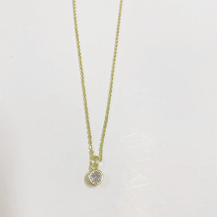 Wholesale Pendant Necklace Copper Electroplated Geometric Mixed Gem Inlay For Women - Image 9