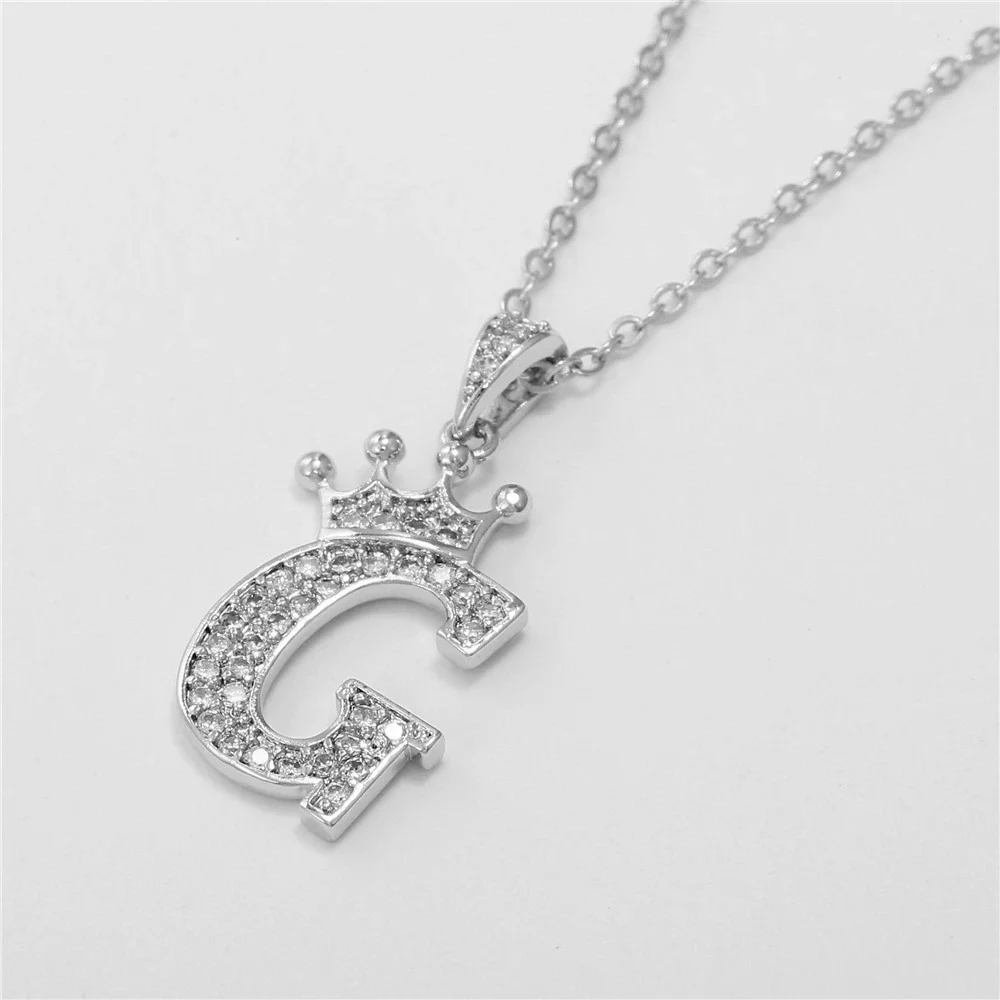Wholesale Pendant Necklace Copper Inlaid Zircon Alloy With Micro Inlay English Letter Design Ochain - Image 12