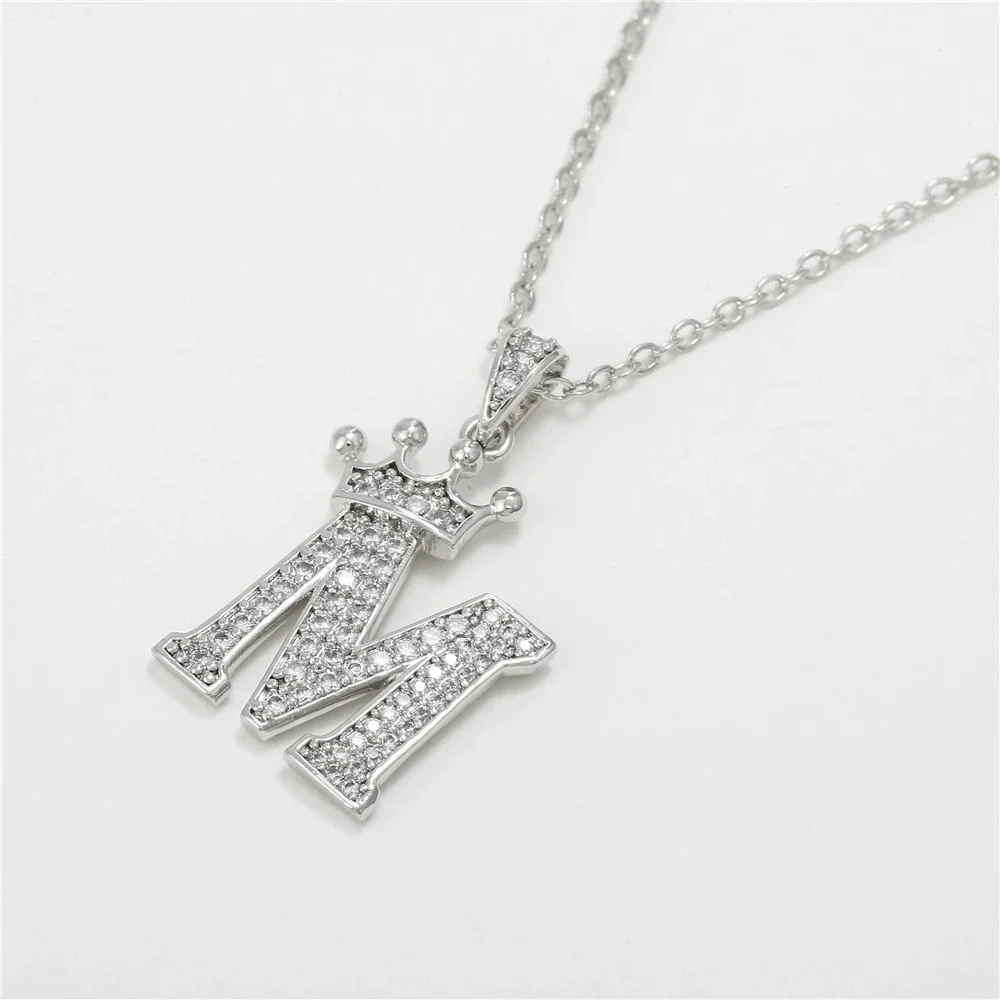 Wholesale Pendant Necklace Copper Inlaid Zircon Alloy With Micro Inlay English Letter Design Ochain - Image 18