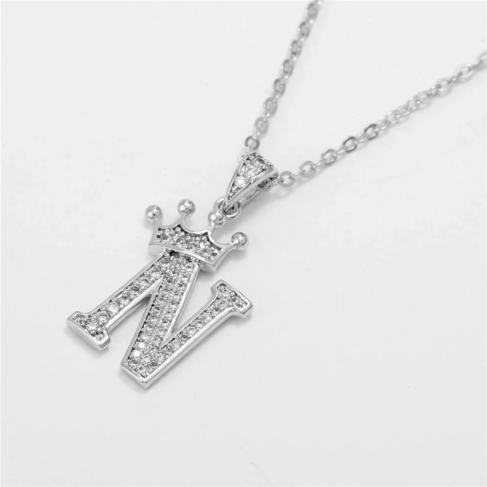 Wholesale Pendant Necklace Copper Inlaid Zircon Alloy With Micro Inlay English Letter Design Ochain - Image 19