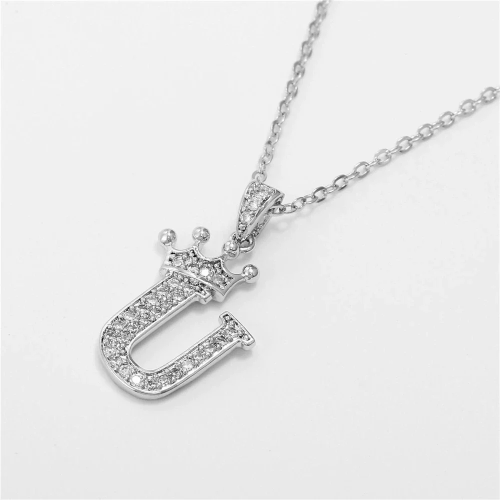 Wholesale Pendant Necklace Copper Inlaid Zircon Alloy With Micro Inlay English Letter Design Ochain - Image 26