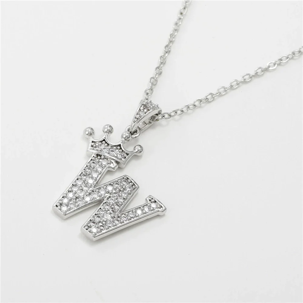 Wholesale Pendant Necklace Copper Inlaid Zircon Alloy With Micro Inlay English Letter Design Ochain - Image 28