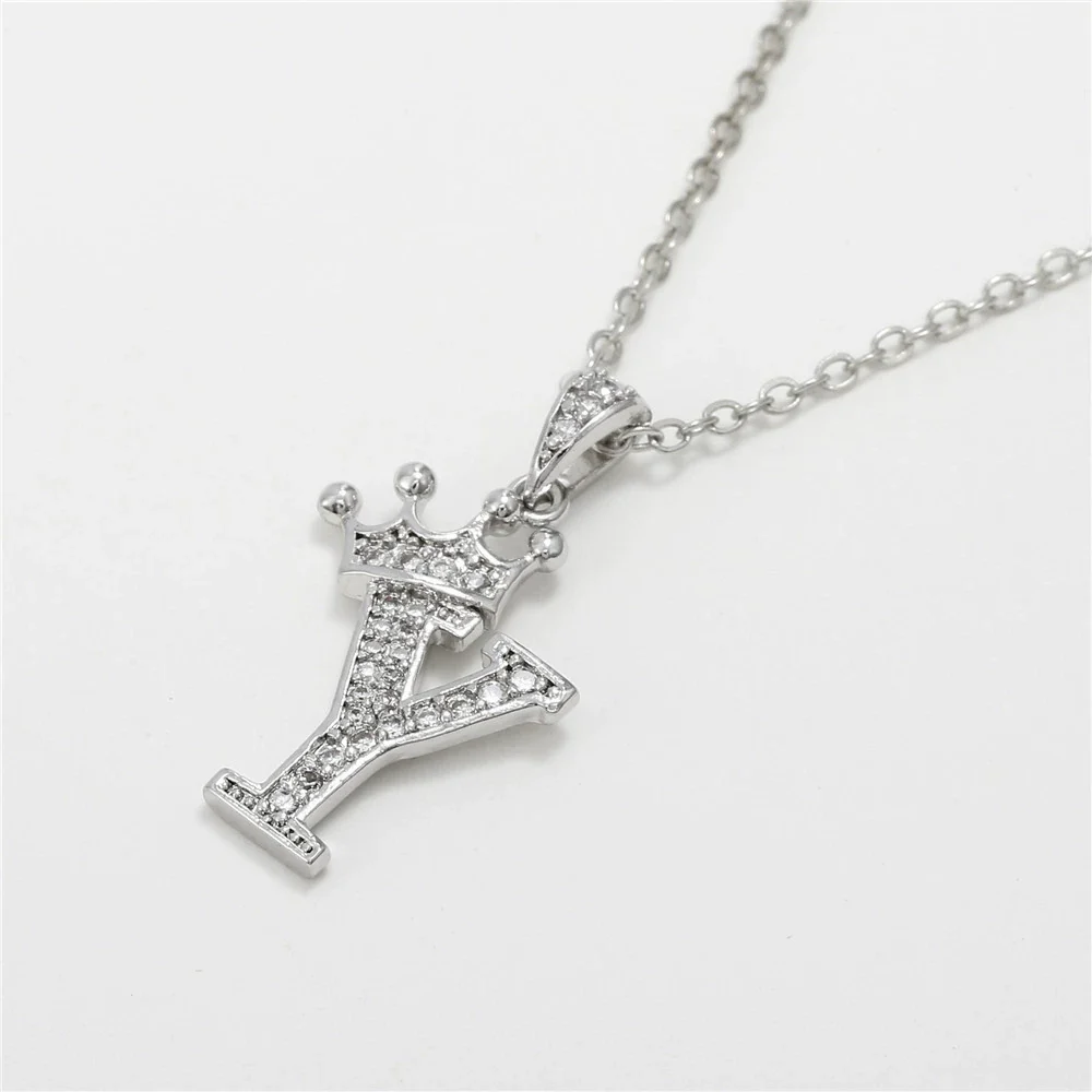 Wholesale Pendant Necklace Copper Inlaid Zircon Alloy With Micro Inlay English Letter Design Ochain - Image 30
