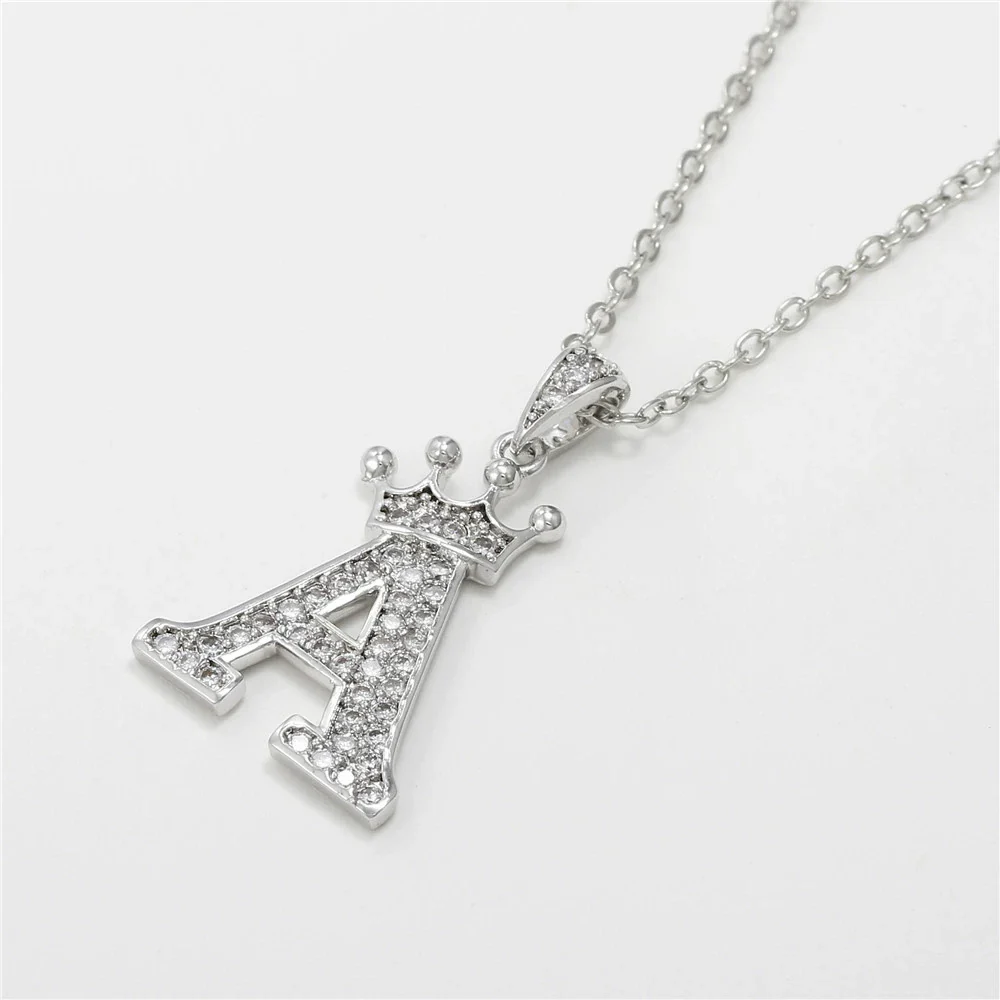 Wholesale Pendant Necklace Copper Inlaid Zircon Alloy With Micro Inlay English Letter Design Ochain - Image 6
