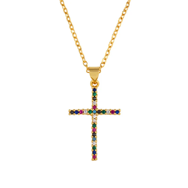 Wholesale Pendant Necklace Copper Plated With 18K Gold Zircon Minimalist Love Shape - Image 4
