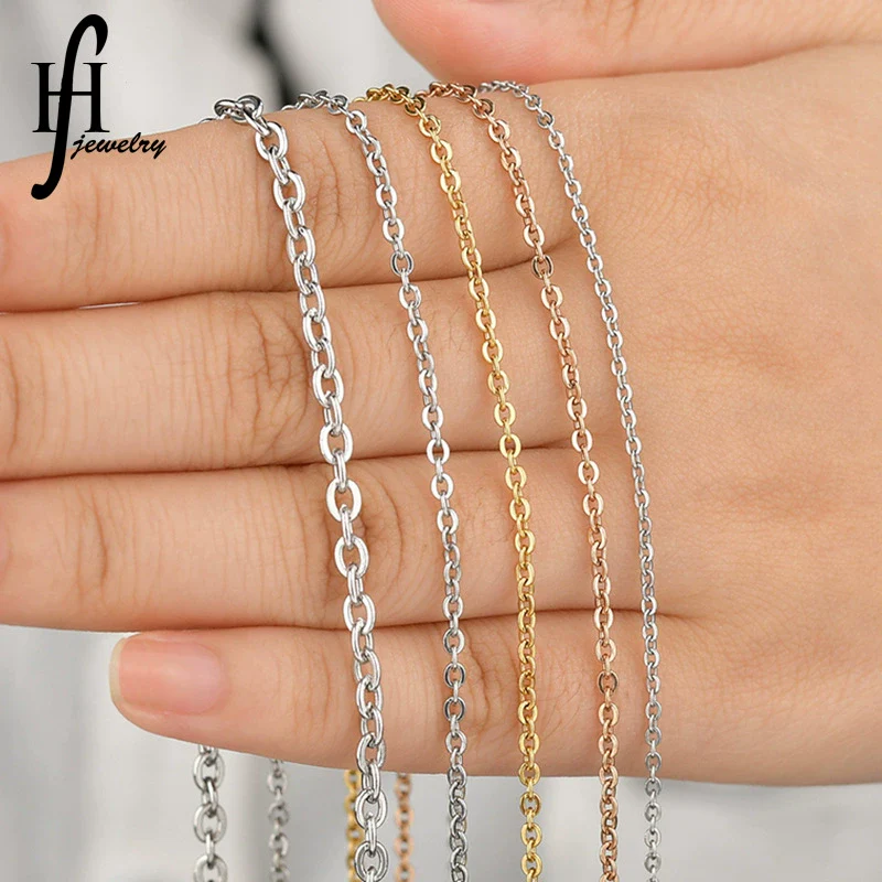 Wholesale Pendant Necklace With O Chain Stainless Steel Titanium Steel Geometric Electroplated