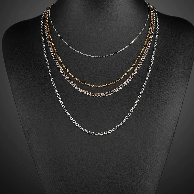 Wholesale Pendant Necklace With O Chain Stainless Steel Titanium Steel Geometric Electroplated - Image 2