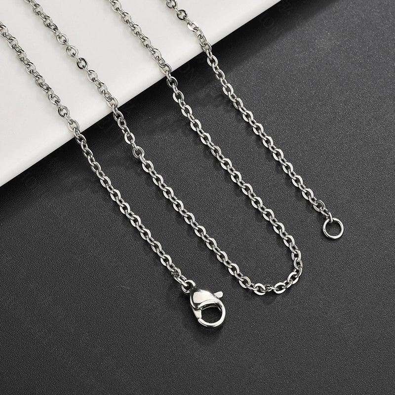 Wholesale Pendant Necklace With O Chain Stainless Steel Titanium Steel Geometric Electroplated - Image 5