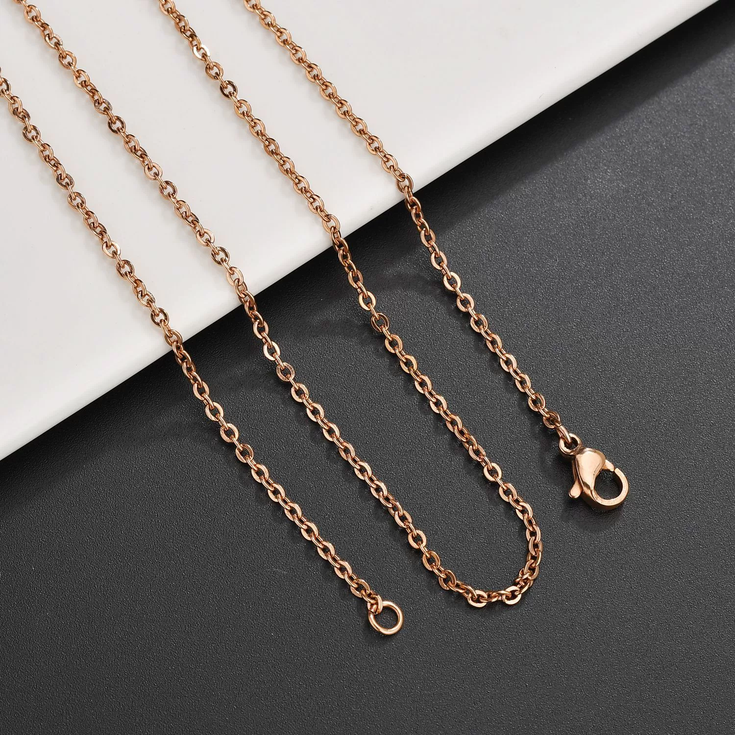 Wholesale Pendant Necklace With O Chain Stainless Steel Titanium Steel Geometric Electroplated - Image 7