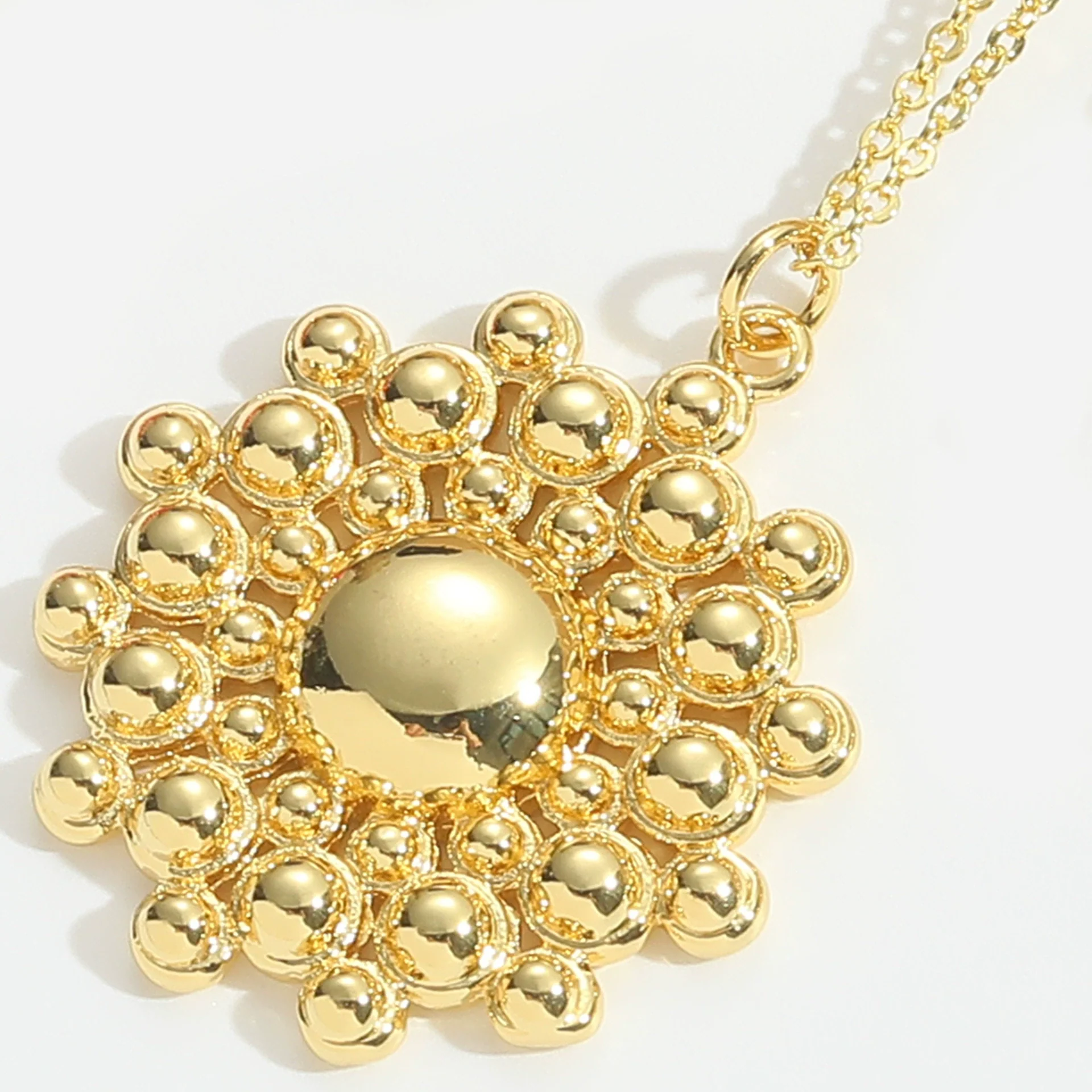 Wholesale Pendant Necklace Women Starfish Shape Copper Mixed Gemstone Setting Geometric Pattern Electroplating - Image 9