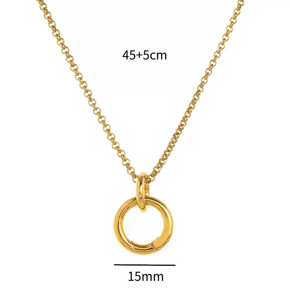 Wholesale Pendant Stainless Steel Simple Style Furnace Vacuum Plated 18K Real Gold Color Preservation For Women - Image 62
