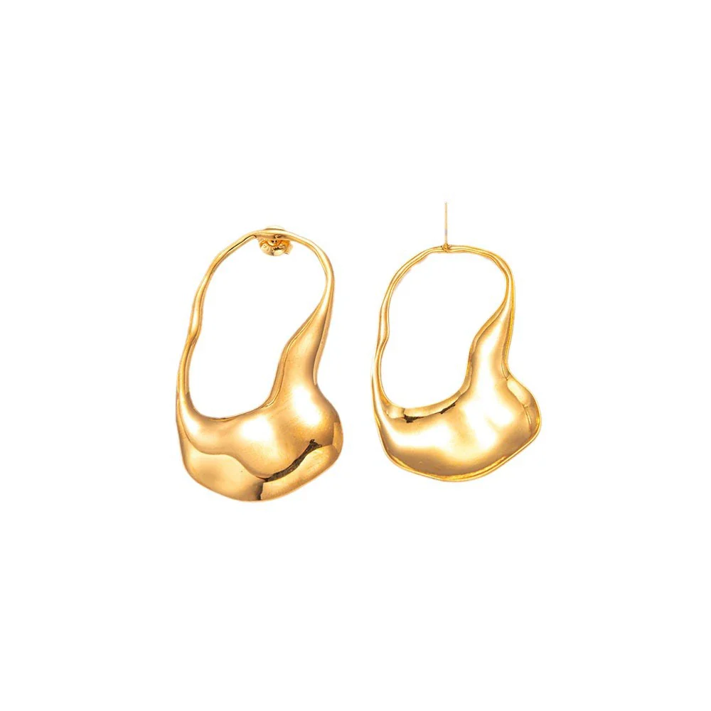 Wholesale Personality Stainless Steel Geometric Tassel Earrings For Women With Electroplating Design - Image 5