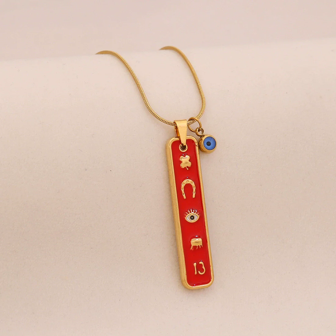 Wholesale Personalized Heart Shaped Elephant Long Pendant Necklace Made Of Stainless Steel Jewelry - Image 2
