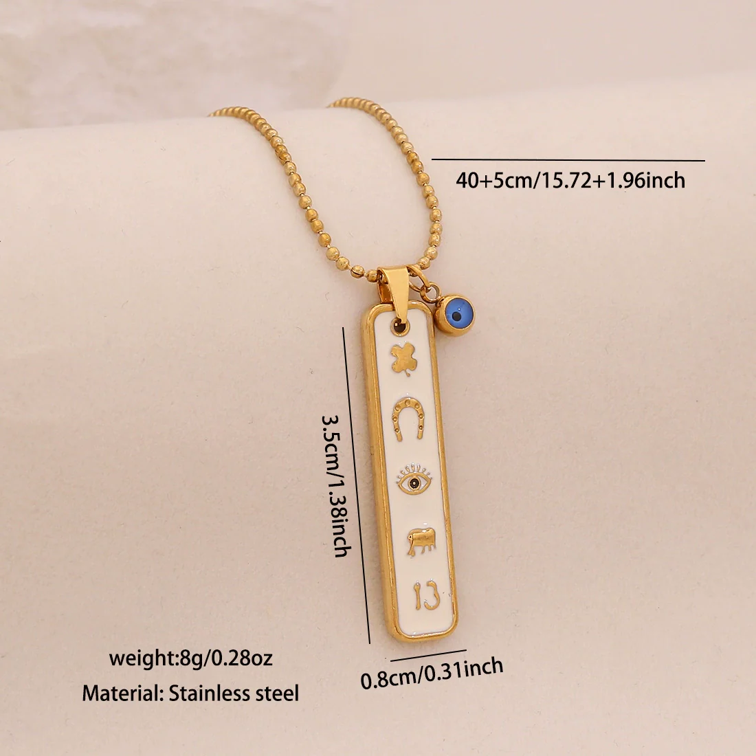 Wholesale Personalized Heart Shaped Elephant Long Pendant Necklace Made Of Stainless Steel Jewelry - Image 6