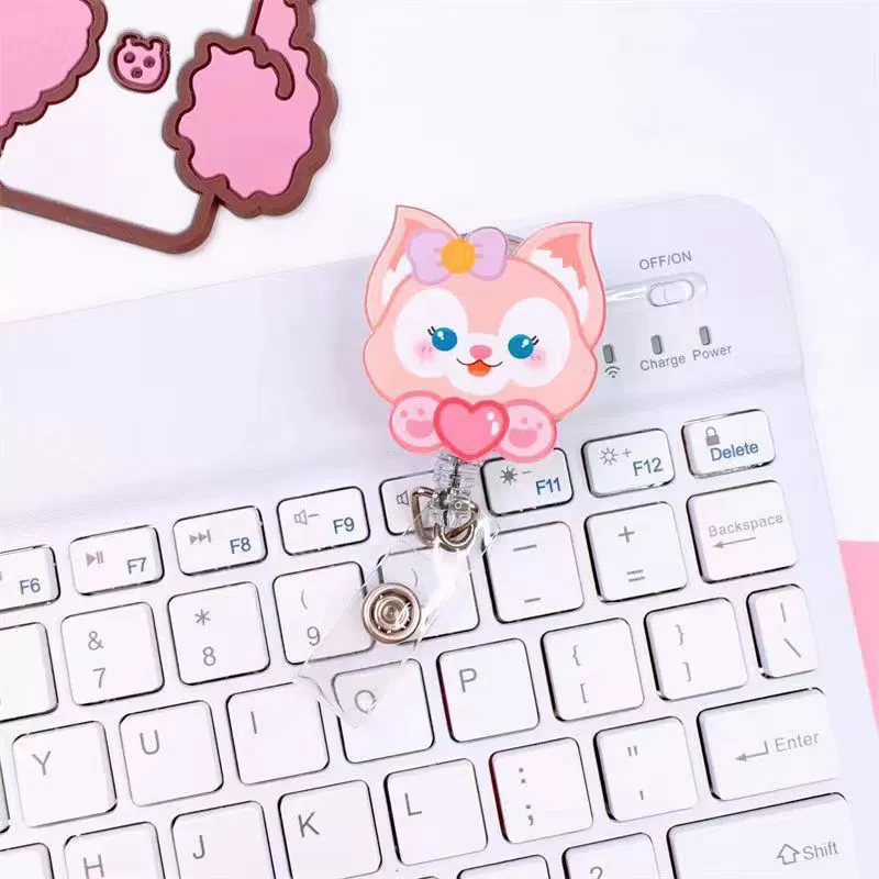 Wholesale Plastic Acrylic Nurse Badge Pendant Retractable Buckle Holder For Student School Bag With Cartoon Style - Image 11