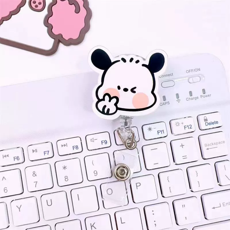 Wholesale Plastic Acrylic Nurse Badge Pendant Retractable Buckle Holder For Student School Bag With Cartoon Style - Image 12