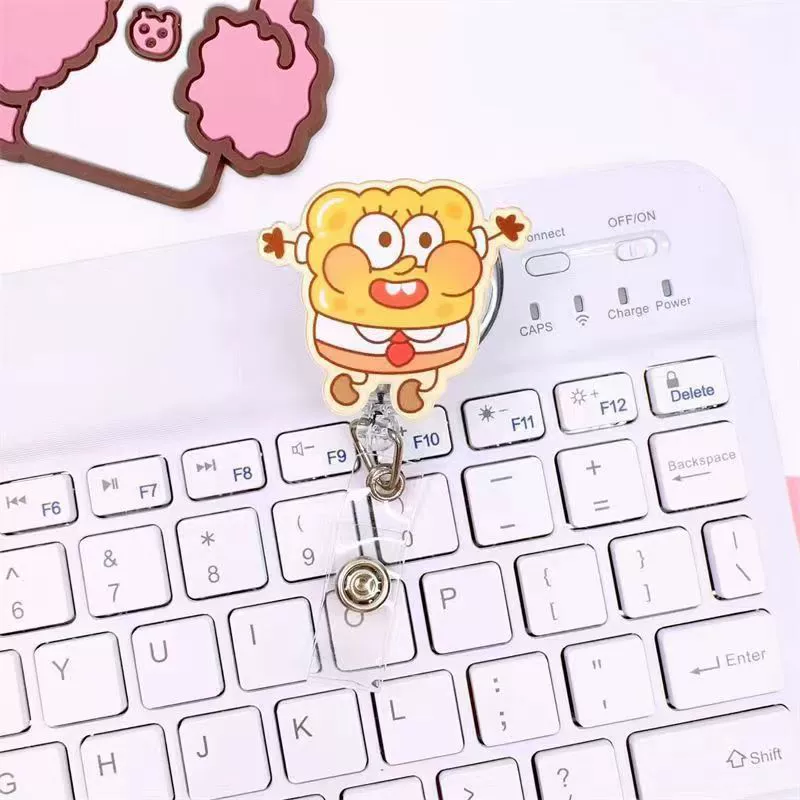 Wholesale Plastic Acrylic Nurse Badge Pendant Retractable Buckle Holder For Student School Bag With Cartoon Style - Image 5
