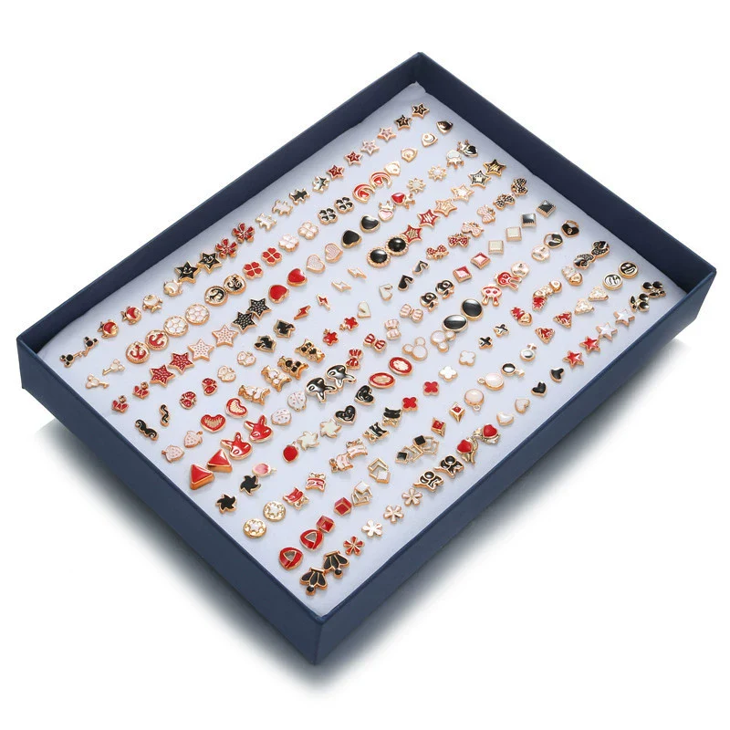Wholesale Plastic And Resin Earrings Set With Geometric Style Dripping Glue Design In Fruit And Food Shape - Image 8