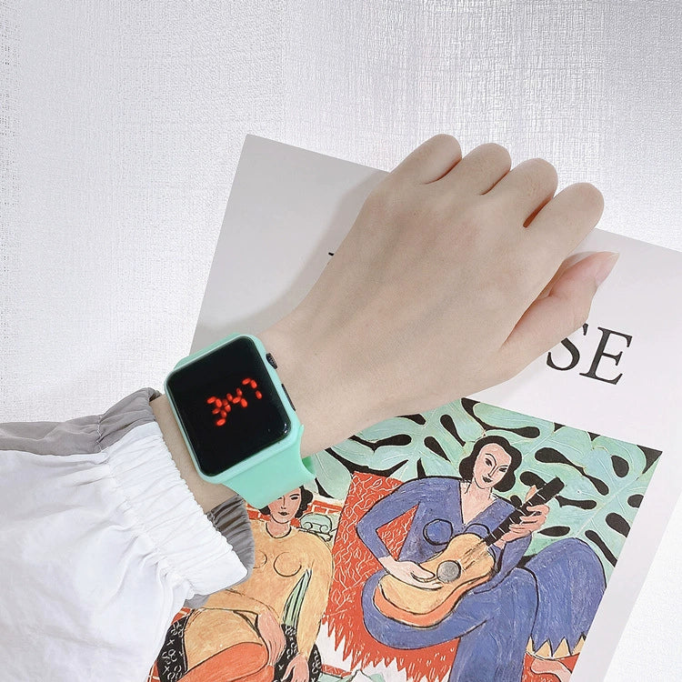 Wholesale Plastic And Silicone Square Led Electronic Digital Display Leisure Sports Watches For Students - Image 11