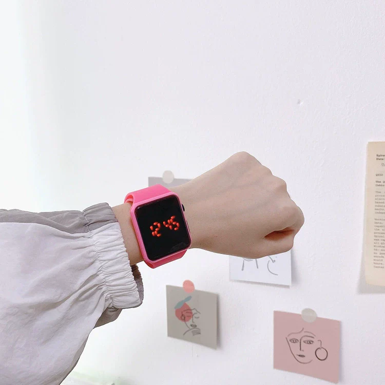 Wholesale Plastic And Silicone Square Led Electronic Digital Display Leisure Sports Watches For Students - Image 12