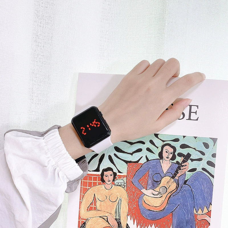 Wholesale Plastic And Silicone Square Led Electronic Digital Display Leisure Sports Watches For Students - Image 9