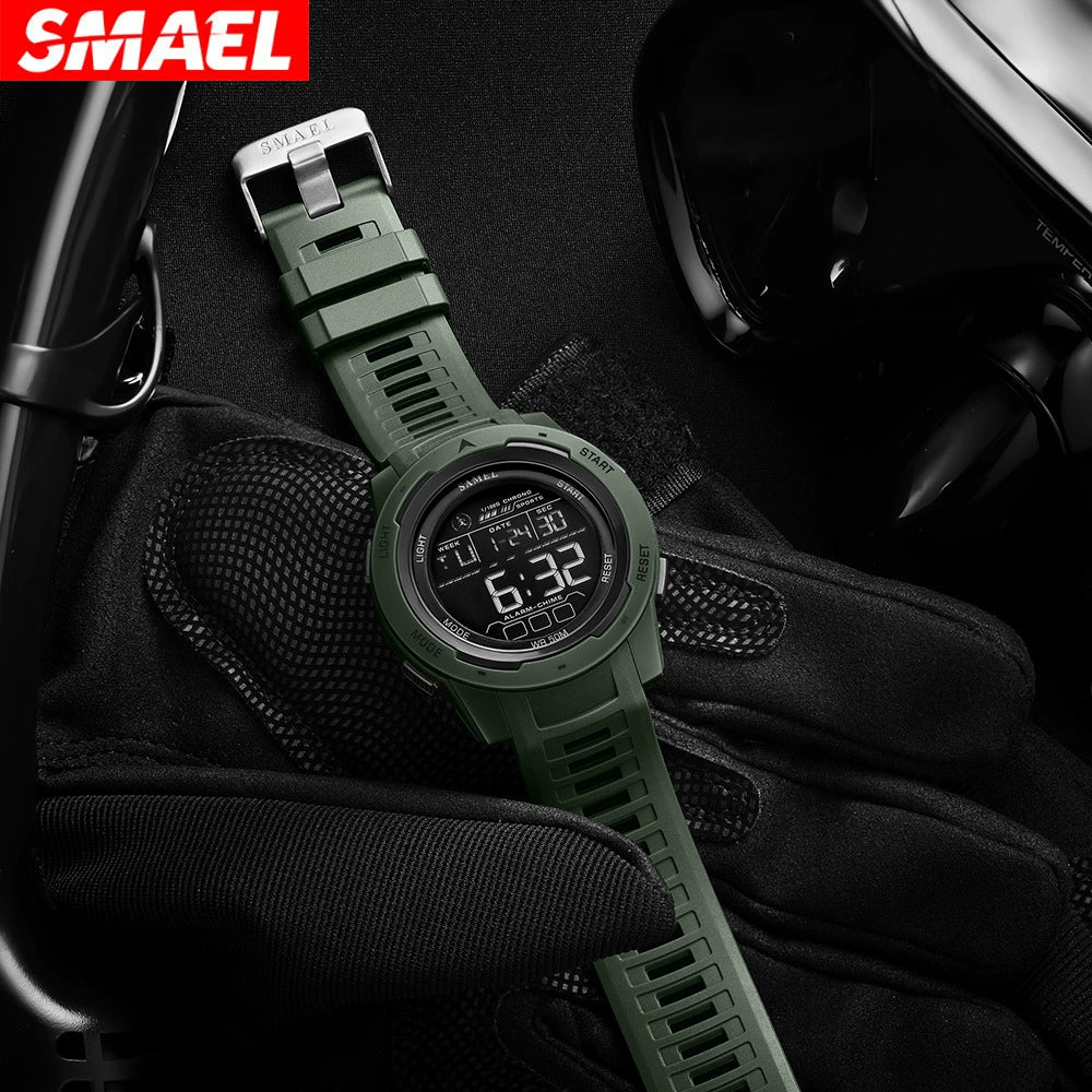 Wholesale Plastic Electronic Watch Round Dial Led Luminous Digital Display Outdoor Sports Multifunctional Waterproof Watch - Image 2